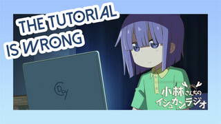 The tutorial is wrong