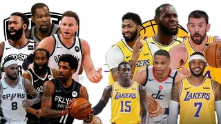 Brooklyn Nets Vs Los Angeles Lakers Unofficial Lineup Comparison