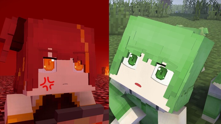 [Minecraft animation] The daily life of the monster girl sp③ The daily life of slimes and magma mons