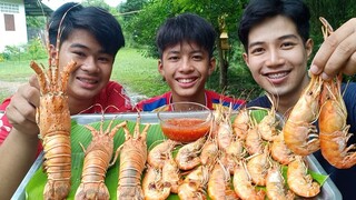 กินกุ้งมังกร กับกุ้งไข่  จิ้มซีฟู้ดแซ่บมาก.