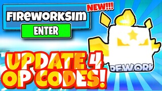 ALL NEW SECRET *UPDATE 4* OP CODES For FIREWORK SIMULATOR In Roblox Firework Simulator Codes!