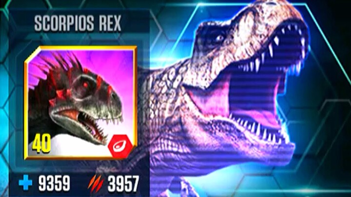 SOLO BATTLE SCORPIOS REX VS SCORPIOS REX | JURASSIC WORLD THE GAME