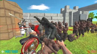 Survive in Zombie Siege. Animal Revolt Battle Simulator