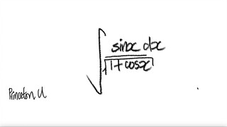 Princeton U: trig integral ∫sin(x)/√(1+cos(x)) dx