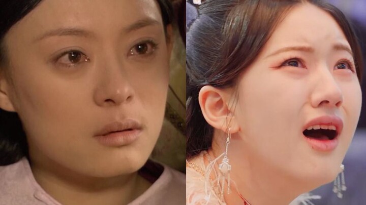 Zhao Lusi cried to the point of trembling in her imagination vs. Zhao Lusi actually cried to the poi