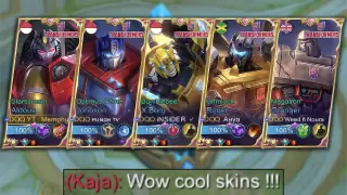 WELCOME NEW TRANSFORMERS SKINS!! - Mobile Legends