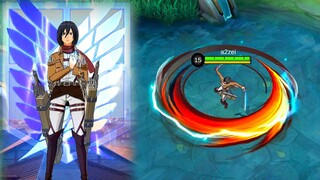 Fanny New Attack on Titan | Mikasa Skin Spotlight