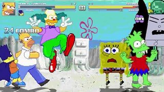 AN Mugen Request #1775: Homer, Bartman, Hugo, Krusty VS Spongebob, Doodlebob, Patrick, Squidward