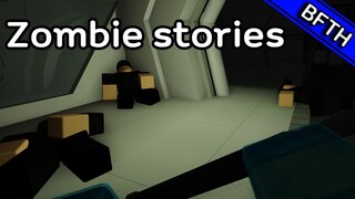 Roblox Zombie stories ทดลองอยู่ดีก็ต้องมายิงซอมบี้