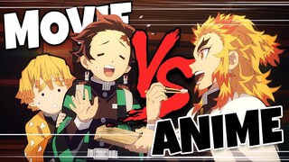 MOVIE VS ANIME - Any Difference? Demon Slayer The Movie: Mugen Train