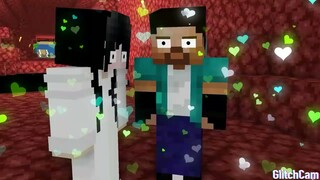 herobrine(xdjames) love sadako minecraft animation,hallowen,monster school(bad liar song)