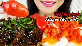 ASMR LALAPAN CABE GENDOT, BEEF BULGOGI DAN TELUR CEPLOK CABE RAWIT | ASMR MUKBANG INDONESIA