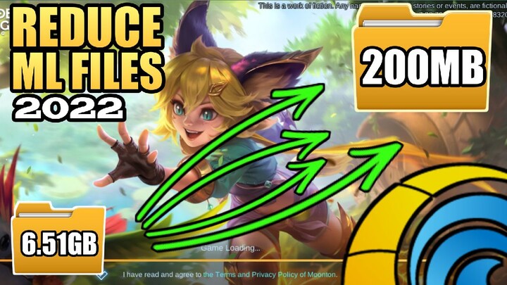 ML LITE 200MB ( HOW TO REDUCE YOUR ML FILES) 2022 | MOBILE LEGENDS BANG BANG mlbb