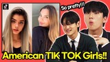 Korean teenage boys' reactions to 'American Beauty Tik Tok Star'