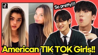 Korean teenage boys' reactions to 'American Beauty Tik Tok Star'