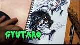 drawing Gyutaro from Demon Slayer ✍🏼
