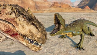 INDORAPTOR vs INDOMINUS REX (DINOSAURS BATTLE) - Jurassic World Evolution 2