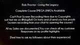 Bob Proctor Course Living the Legacy download