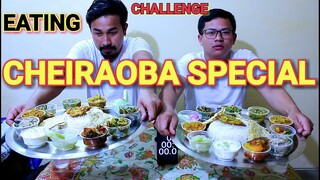 cheiraoba special  eating challenge || 13 recipe with rice eating challenge