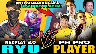 NXP 2.0 RYU GINAWANG A.I MGA PRO PLAYER! ~ NXP RYU vs. ONIC PH & AURA PH ~ Mobile Legends