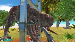 Dinosaurs Escape from Jurassic Park. Animal Revolt Battle Simulator