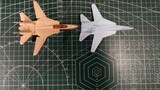 [Origami Tutorial] American F14 fighter plane three-stage folding tutorial (original), a piece of A4