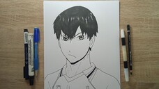 Cara Menggambar Anime Kageyama dari Haikyuu