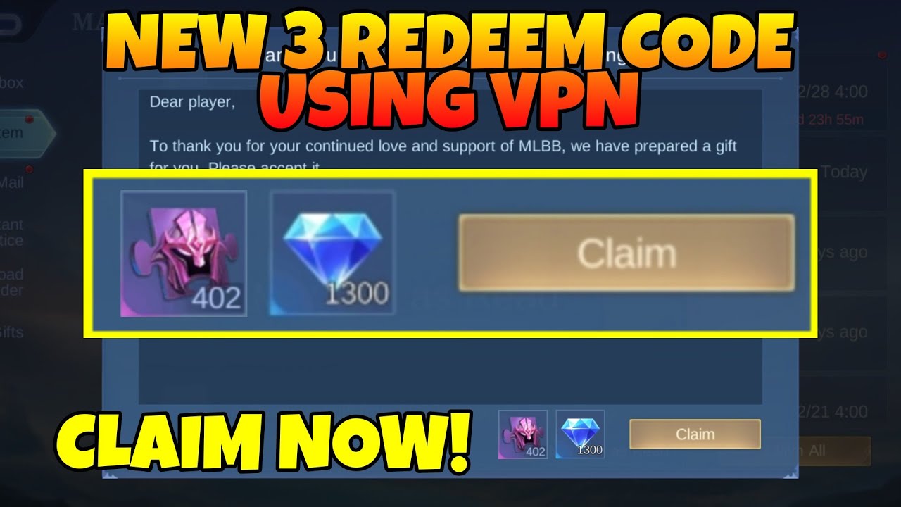 NEW 9 REDEEM CODES 2021 Mobile Legends . Redemption Code ML 