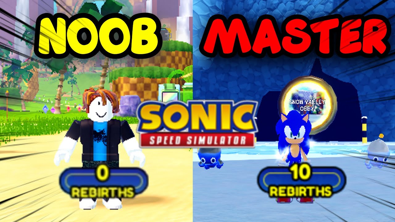 I Went From NOOB TO PRO in Sonic Speed Simulator and Reached