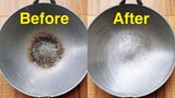 วิธีล้างกระทะเก่าให้ขาวสะอาดเหมือนใหม่ / How to wash old pans to be white as clean as new