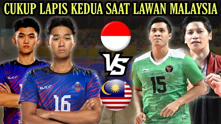 TIMNAS INDONESIA LAWAN MALAYSIA CUKUP LAPIS KE DUA | HUJAN SMASH RIVAN,DONI,DIMAS