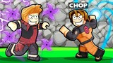 ROBLOX CHOP AND FROSTY FIGHT WITH SHURIKENS IN NINJA BATTLE SIM