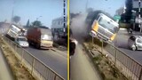 TOP UNBELIEVABLE IDIOTS TRUCK & CAR CRASHING 2023 - STUPID DRIVERS COMPILATION - CRAZY AT WORK 2023